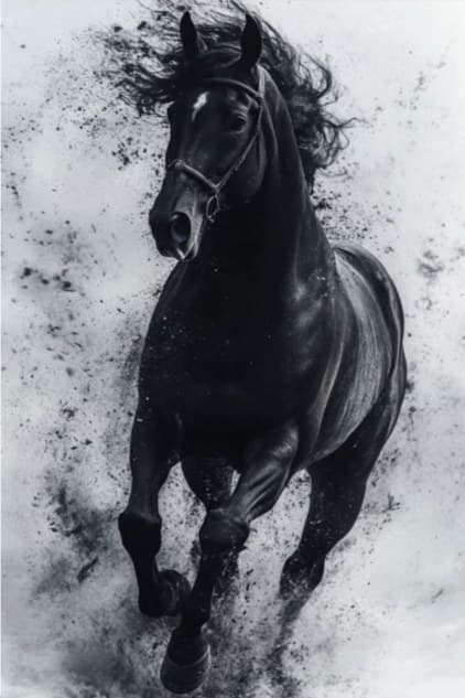 Tableau Le Cheval Noir